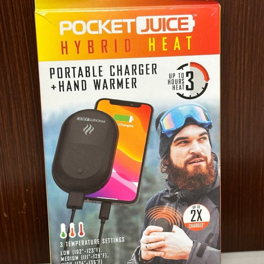 Hybrid Heat Portable Charger and Hand Warmer - Classic Black